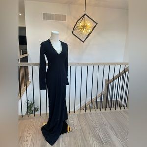 Long Sleeve Black Maxi Dress